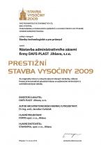 Prestižní stavba<br>Vysočiny 2009 DAFE-PLAST