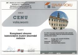 Cena veřejnosti Stavba roku 2006<br><br>